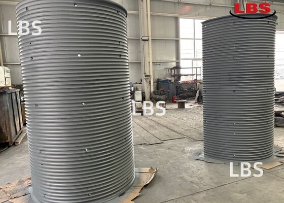 Right-Handed 60° Q355B High-Strength Steel LBS Split Sleeve Bolt-On Heavy-Duty Lebus Groove Drum for Hoisting