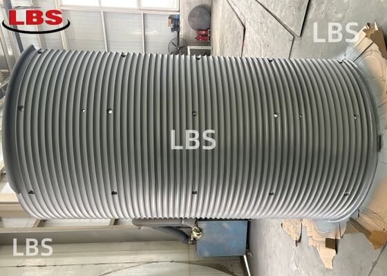 Right-Handed 60° Q355B High-Strength Steel LBS Split Sleeve Bolt-On Heavy-Duty Lebus Groove Drum for Hoisting
