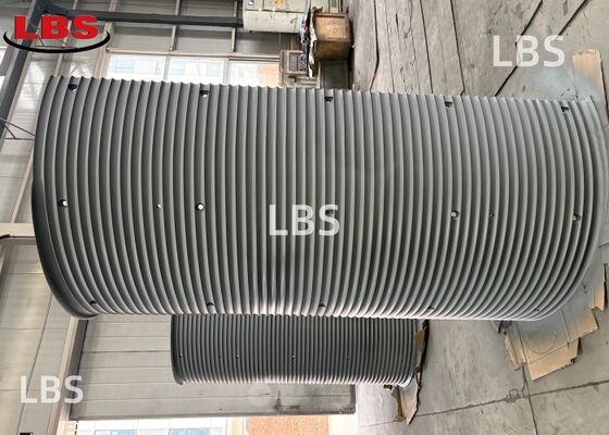 Right-Handed 60° Q355B High-Strength Steel LBS Split Sleeve Bolt-On Heavy-Duty Lebus Groove Drum for Hoisting