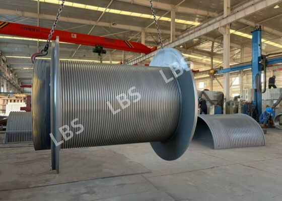 Double‑Folded Lebus Grooved Winch Drum for Neat Multi‑Layer Wire‑Rope Spooling